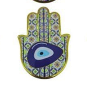 Enfeite de Parede Proteção Mão Hansá e Olho Grego Porcelana 04