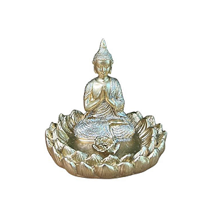 Incensário Buda Dourado com Glitter - Modelo A