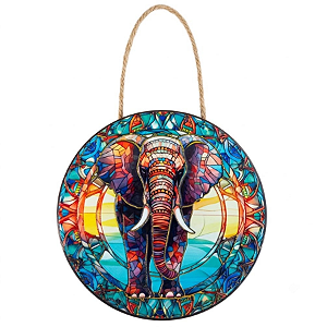 Enfeite de Parede Elefante - Colorido Modelo F