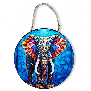Enfeite de Parede Elefante - Colorido Modelo D