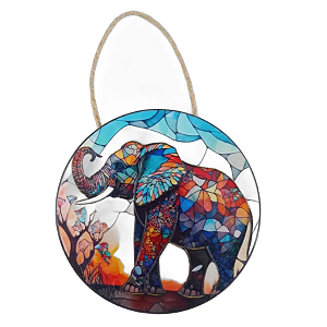 Enfeite de Parede Elefante - Colorido Modelo A