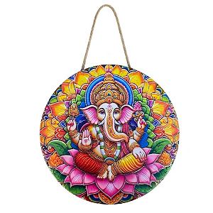 Enfeite de Parede Ganesha - Flor de Lótus Modelo C