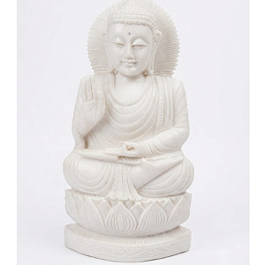Objeto de Decoração Marmorite Buda Luz