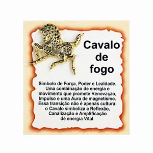 Amuleto de Metal Cavalo de Fogo