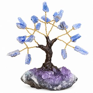 Árvore Pedra Cianita Azul 7 Galhos 12 cm