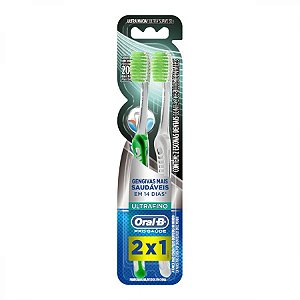 ESCOVA DE DENTE ORAL-B PRO-SAÚDE ULTRAFINO ULTRA MACIA COM 2 UNIDADES