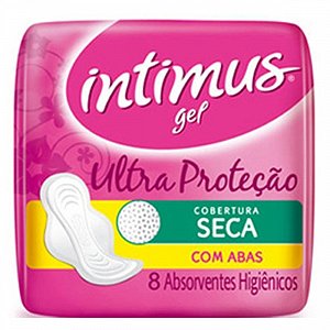Absorvente intimus normal com abas seca 8 unidades