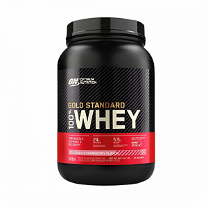 Whey protein gold standard 100% 907g morango
