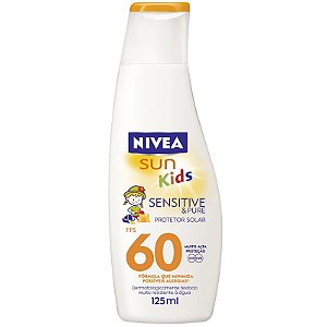 Protetor nivea fps60 kids sensitive&pure 125ml