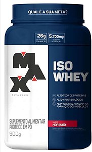 ISO WHEY MAX TITANIUM 900G MORANGO