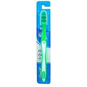 Escova dental media limpeza brilhante oral-b 123
