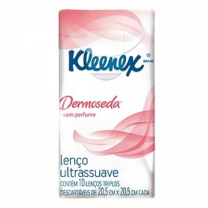 Lenco de papel kleenex bolso com 10 unidades