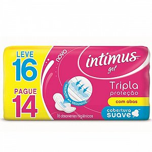 Absorvente intimus tripla protecao suave com abas 16 unidades