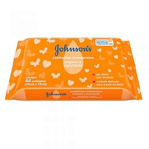 Lencos umedecidos johnson's baby limpeza e suavidade 44 unidades