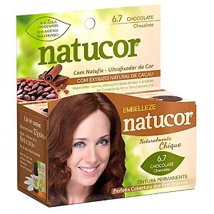 Tinta de cabelo natucor naturalmente chique chocolate 6.7