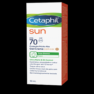 Cetaphil sun fps70 gel creme com cor 50ml
