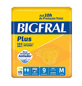 Fralda bigfral derma plus m 8 unidades
