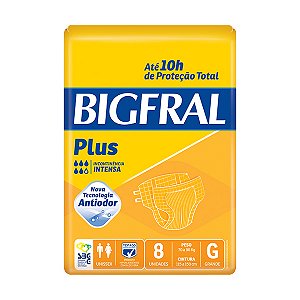 Fralda bigfral derma plus g 7 unidades