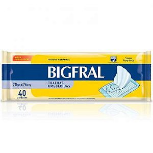 Toalha umedecida bigfral c/40
