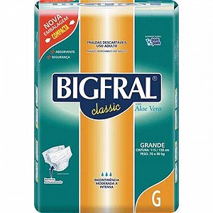 Fralda bigfral confort g com 8 unidades