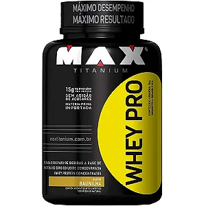 Suplemento max titanium whey pro baunilha c/ 1 kg