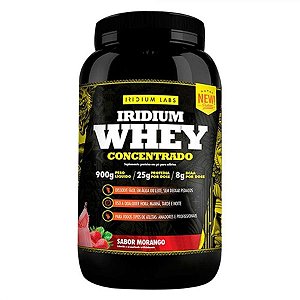 Whey protein concentrado iridium 900g morango