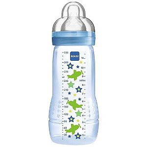 Mamadeira mam easy active azul 4 meses+ com 1 unidade