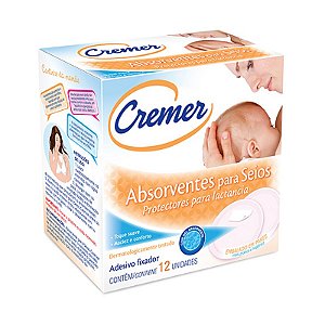 Absorvente para seios cremer 12 unidades