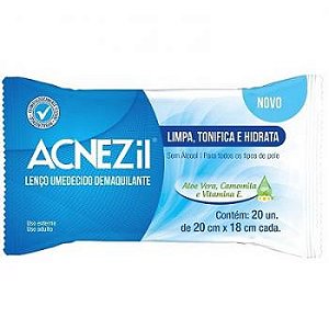 Lenco umedecido demaquilante acnezil 20 unidades