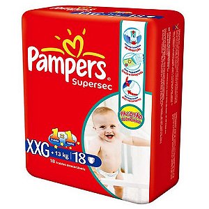 Fralda pampers supersec xxg 18 unidades
