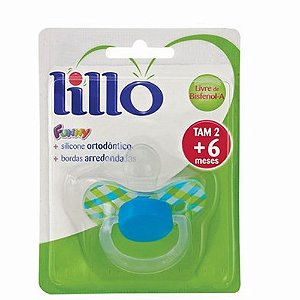 Chupeta lillo 02176 ortodontica silicone fase 2 azul