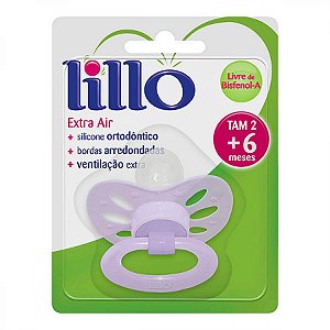 Chupeta lillo roxa fortes redondo silicone