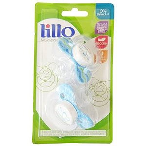 Chupeta de silicone - papai - 2 unidades azul lillo