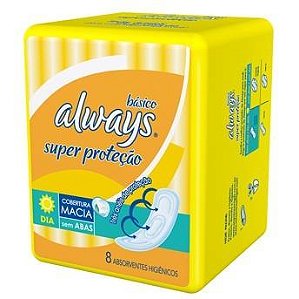 Absorvente always basico suave sem abas 8