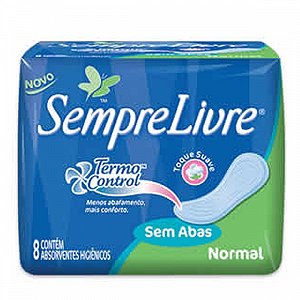Absorvente sempre livre malha seca sem abas 8 unidades