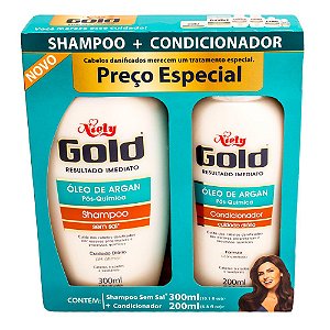 Shampoo + condicionador niely gold oleo de argan 200ml