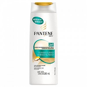 Shampoo pantene 2 em 1 normal cuidado classico 200ml