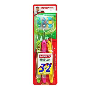 Escova dental colgate twister leve 3 pague 2