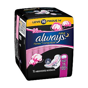 Absorvente always pink noturno lv16pg14