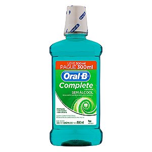 Enxaguatorio bucal oral-b hortela leve 500ml pague 300ml