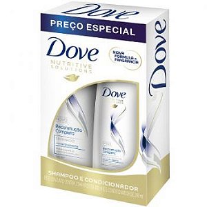 Kit shampoo + condicionador dove recontrucao completa 400ml+200ml