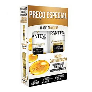 Kit shampoo + condicionador pantene hidro cauterizacao 400ml
