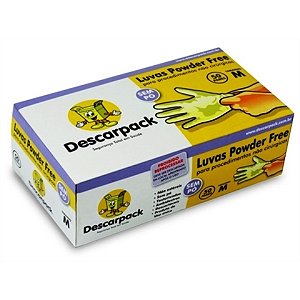Luva de procedimento descarpack tamanho m com 100 unidades