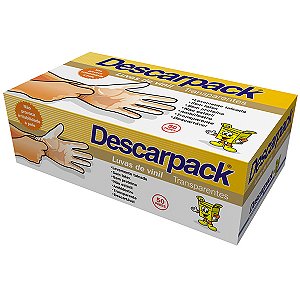 Luva descarpack com 100 unidades p vinil