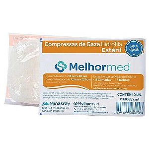 Compressa gaze melhormed c/5un