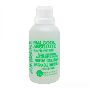 Alcool absoluto 99,5% rialcool com 50 ml