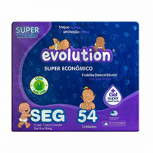 Fralda evolution seg com 54 unidades