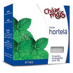 Cha hortela 10 saches 10g cha mais