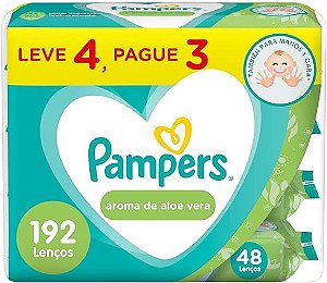 LENCOS UMED.PAMPERS LEVE 4 PAGUE 3 192UN