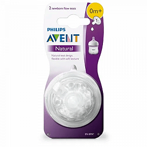 Bico para mamadeira avent philips petala n 1 0m+ com 2 unidades